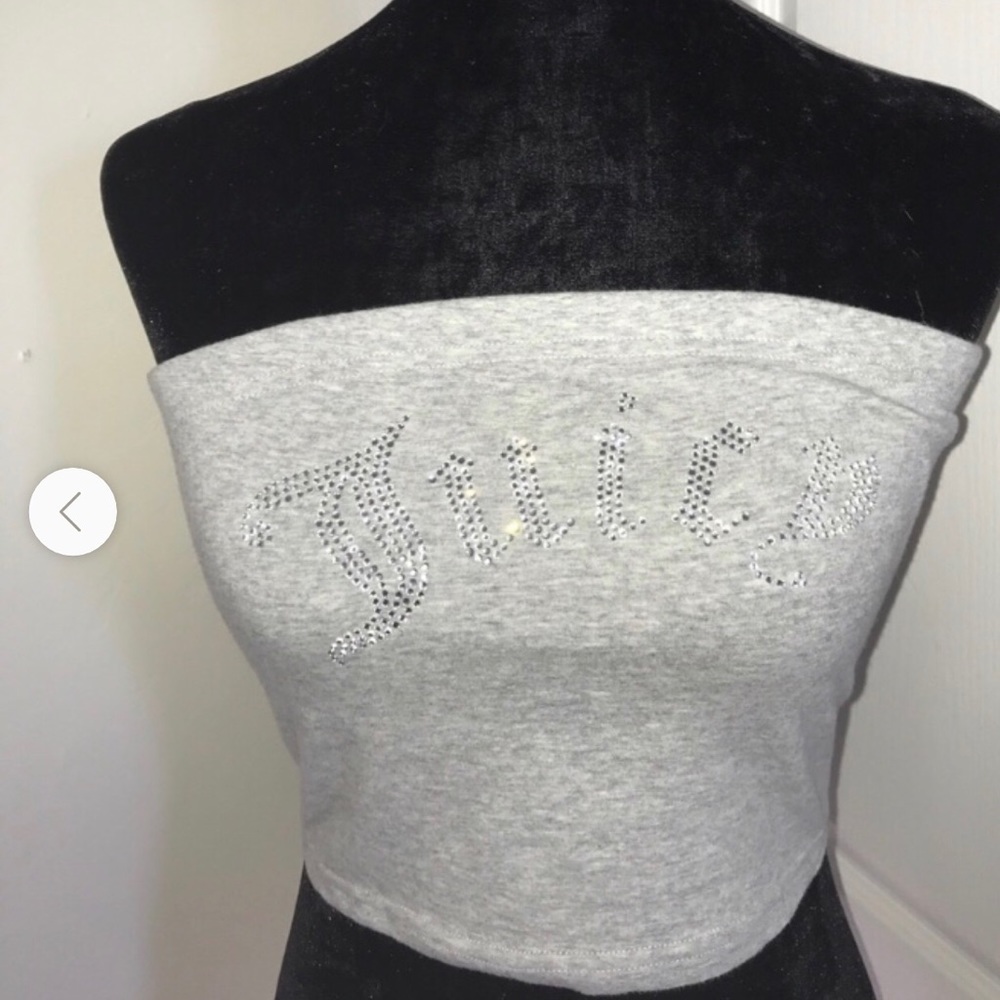 Juicy Couture Gothic Crystal Gray tube top - Picture 5 of 5